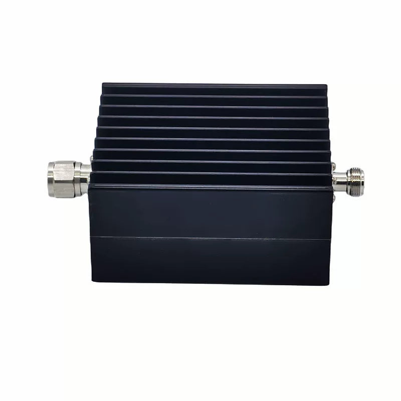100W fixed attenuator, square shape (1-60dB), N-type male input and female output, DC-3GHz/4GHz