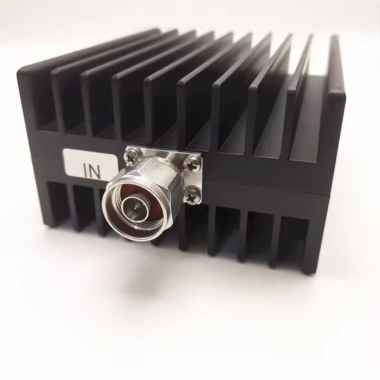 100W fixed attenuator, square shape (1-60dB), N-type male input and female output, DC-3GHz/4GHz