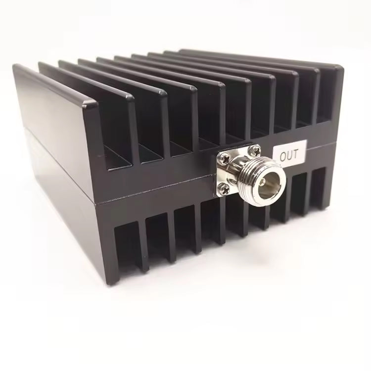 100W fixed attenuator, square shape (1-60dB), N-type male input and female output, DC-3GHz/4GHz