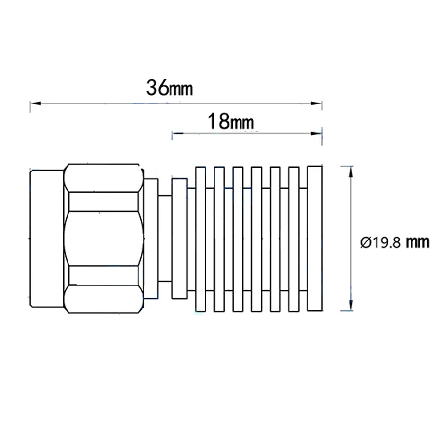 N Male 10W Dummy Load 50 Ohm RF Termination Load DC-3GHz