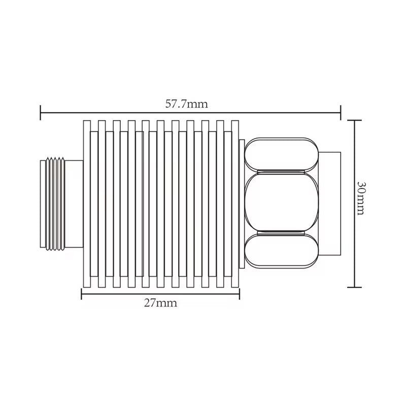 1 PCS 5W N-type RF Coaxial Fixed Attenuator N-JK N Male to Female Frequency DC-3GHz/DC-4GHz 1db/2db/3db/5db/10DB/15DB/20DB/３0DB